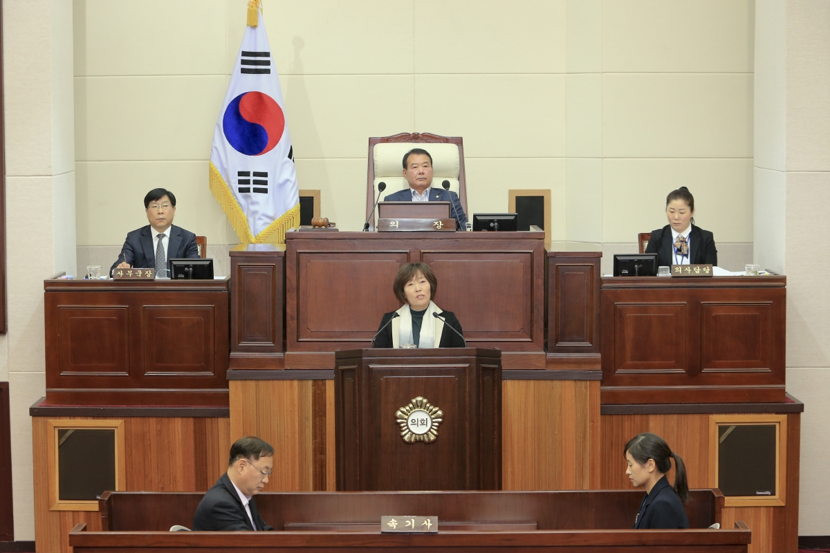 20181031-031[AP7U5480-제226회 임시회 제2차 본회의시 김춘남 기획행정위원장 상임위 활동결과보고.JPG