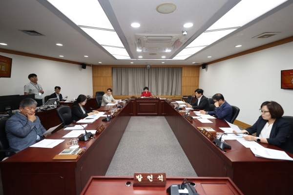 제298회 임시회 폐회중 문화환경위원회 조례안등 상정예정안건 사전설명청취